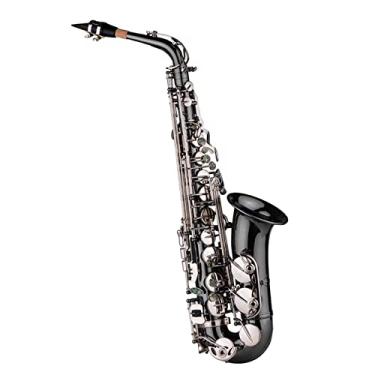 Imagem de Profissional Brass Bend EB E-Flat Saxofone Alto Saxofone Bk Niquelado Chapeamento Abalone Chaves