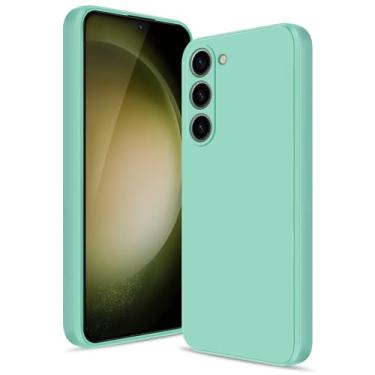 Imagem de Btstring Capa para Samsung Galaxy S23, capa de silicone macio com proteção de câmera atualizada, capa fina à prova de choque com forro de microfibra antiarranhões, verde menta