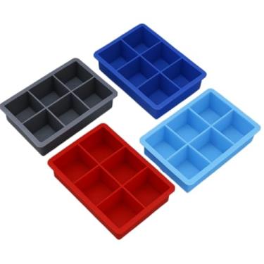 Imagem de Forma de Gelo Grande Silicone Com 6 Pedras Para Papinha Gelo Drinks e Bar Cozinha(Mista,1)