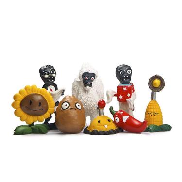 Imagem de Coleção de brinquedos de figuras Plants Zombies Anime 8 unidades Model Decora