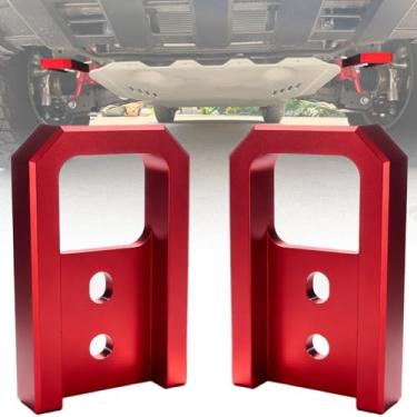 Imagem de NORTHYUN Ganchos de reboque dianteiros de alumínio T6061 para 2024–2026 Tacoma/2025–2026 4Runner/2024-2025 Land Cruiser 250, substituição de parafuso direto para PT974-35250 Vermelho 2 unidades