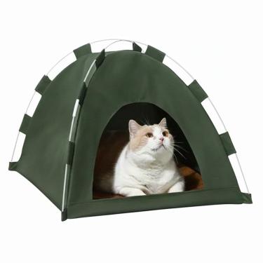 Imagem de Tenda Caminha Casinha Gato Cachorro Pet Animais Estimaçao Cabaninha Arranhador Portatil Rasqueavel Barraca Felinos