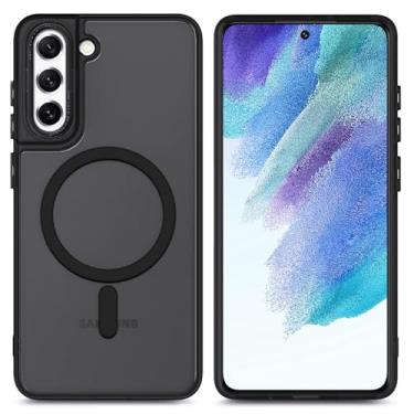 Imagem de YZB Projetado Para Samsung Galaxy S21 Fe Capa Magnética [Compatível Com Magsafe] Parte Traseira Fosca Translúcida Resistente A Arranhões, [Proteção De Nível Militar] Fina À Prova Choque Celular (Pre
