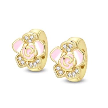 Imagem de QIKAOLA Pingentes com clipe dourado para pulseiras Pandora, espaçadores, berloques, joias, presente para mulheres