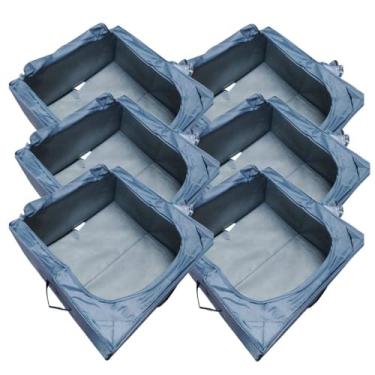 Imagem de Kit 6 Caixa Organizadora Dobrável com Zíper de Guarda-Roupa