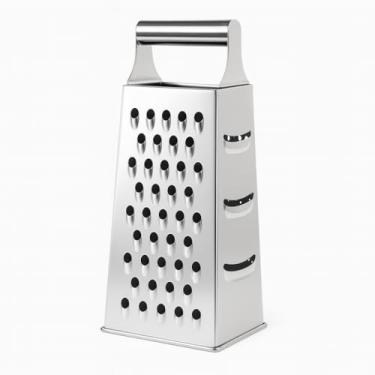 Imagem de Ralador Fatiador 4 Faces Multiuso em Aço Inox para Cozinha Utensilio Manual para Fatiar e Ralar Alimentos