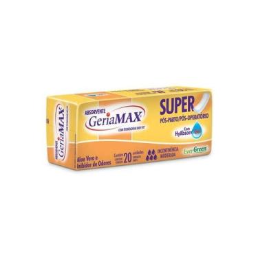 Imagem de Absorvente Geriamax Super C/20 - Incontinência Leve e Moderada