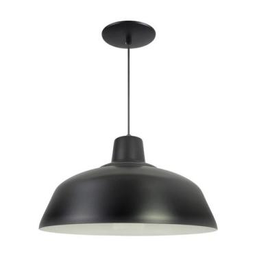 Imagem de Kit 4 Luminária Pendente Retro 40cm Interior Branco Brilho Com Fiação 