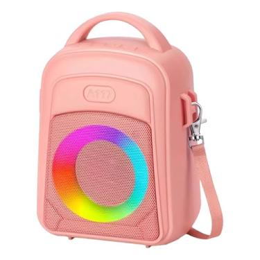 Imagem de Caixa de Som Bluetooth Portátil 20W em Formato de Mini Mochila com Luzes LED RGB, Bluetooth 5.4, Modo TWS, Rádio FM, USB/TF/Aux, Alça Ajustável, Bateria Recarregável Moderna para Passeios e Viagens