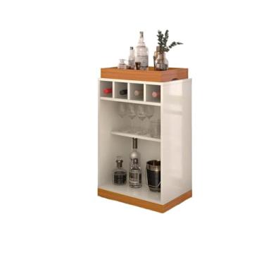 Imagem de Aparador Vintage De Sala De Estar Com Bandeja Em Mdf(OffWhite/Cedro)