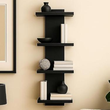 Imagem de Prateleiras De Parede — Para Organizar Sua Sala De Estar, Quarto, Cozinha Ou EscritóRio Em Casa(PRETO)