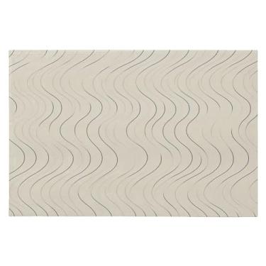 Imagem de Wassud Tapete de porta listrado monocromático 61 x 89 cm, tapete lavável antiderrapante com suporte de borracha, tapete macio e macio para sala de estar, quarto, entrada, entrada