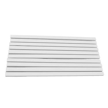 Imagem de Tira de cápsula de café, fita de armazenamento de cápsulas de café de grande capacidade, 10 peças, montagem na parede, faça você mesmo, economia de espaço para balcão (branco magnético)