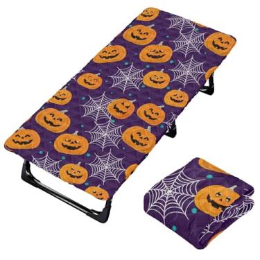 Imagem de Burbuja Lençol de berço Pumpkins para crianças, lençol de cochilo acolchoado portátil com faixa elástica para meninas e meninos, lavável na máquina, 63,5 x 127 cm