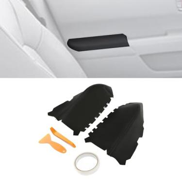 Imagem de HECASA Painéis de cobertura de apoio de braço da porta dianteira compatíveis com Honda Pilot PVC preto 2009-2015