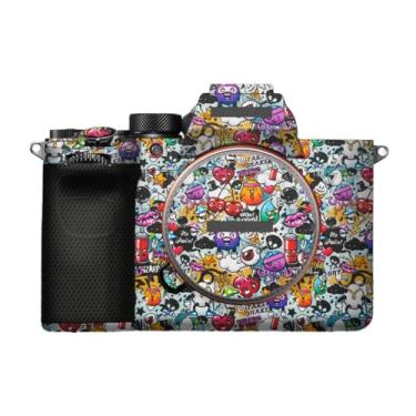 Imagem de A7M5 Capa de câmera antiarranhões decalque para câmera Sony ILCE-7M5 / A7 V A7V protetor A7V película adesiva acessórios (branco grafite, para Sony A7V/A7M5)