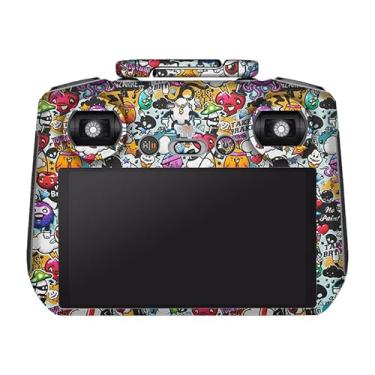 Imagem de Capa antirriscos RC 2 para controle DJI RC2 decalque película para controle remoto AIR3 capa adesiva acessórios de equipamento de vídeo fotográfico (branco grafite, para DJI RC2)