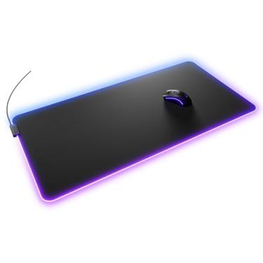 Imagem de Glorious Mouse pad para jogos GMP 2 GLED XXL - iluminação RGB de 2 zonas, borda sem costura, acabamento de tecido premium, base de borracha antiderrapante - 915 mm x 460 mm x 3 mm - tapete de mesa