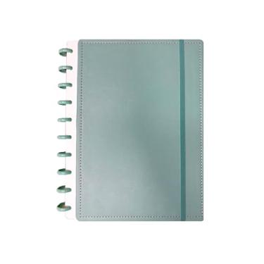 Imagem de Caderno de Disco, com elástico, 18,5cmx25,5cm - 80 páginas (Verde água)