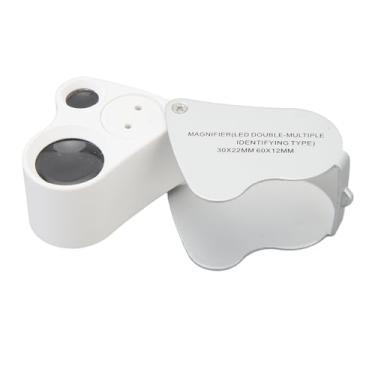 Imagem de Acouto Microscópio Portátil de Lente Dupla 30X 60X Com - Observação Perfeita de Plantas, Circuitos, Moedas, Selos e Muito Mais - Lupa Compacta e Leve, Fácil de Transportar