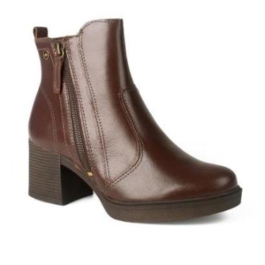 Imagem de Bota Dakota de Cano Curto Em Couro Feminina D0351-Feminino