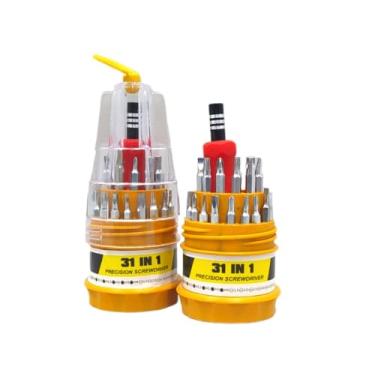 Imagem de Kit de Ferramentas de Precisão 31 em 1, Conjunto de Chaves com Fenda, Torx, Allen, Cabo Imantado, Estojo Compacto para Manutenção de Celulares e Eletrônicos