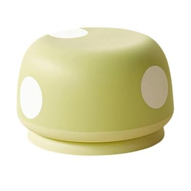 Imagem de SiaBiced Banquinho em formato de cogumelo para usar embaixo da mesa, apoio para os pés, banquinho para calçar sapatos, ideal para entrada de quarto, Verde