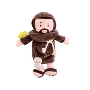 Imagem de Boneco De Pano São Francisco De Assis 32cm Religioso Infantil Educativ