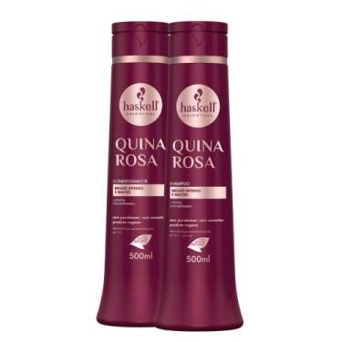 Imagem de Kit Haskell Quina Rosa Shampoo e Condicionador 500ml