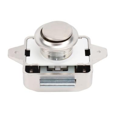 Imagem de Ymiko Trava de Armário Com Botão de Pressão para Rv e Campervan, Mecanismo de Fechadura Sem Chave para Iate, Motorhome, Armazenamento de Caravana (Cor Pérola Ni)