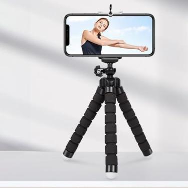 Imagem de Suporte de tripé portátil para telefones celulares e pequenas câmeras digitais