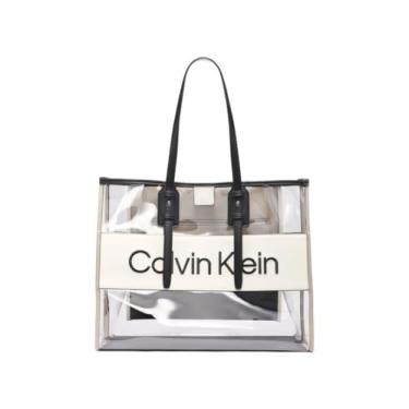 Imagem de Calvin Klein Bolsa extra grande essencial moderna, Neutro/Preto Multi, One Size