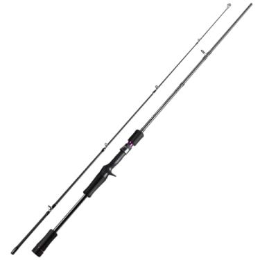 Imagem de Vara de Pesca Giratória para Fundição - Alto Carbono 1.8-2.1m, 2 Seções com Alça de EVA, Leve e Resistente para Água Doce (1,8m Vara de fundição 5)