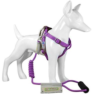 Imagem de Peitoral e Guia Para Cachorro Au Roxo