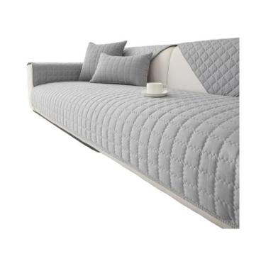 Imagem de Capa De Sofá Antiderrapante Lisa E Acolchoada Protetor De Móveis Para 