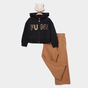 Imagem de Conjunto Longo Moletom Infantil Kyly Estampado Menina-Feminino