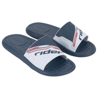 Imagem de Chinelo Masculino Step Slide Rider 12265 Azul/Branco 37/38-Masculino