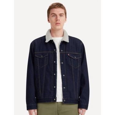 Imagem de Jaqueta Levis Jeans Masculina Trucker Type 3 Sherpa Azul Escuro-Masculino