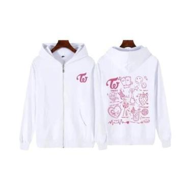 Imagem de Moletom Unissex Estilo Retrô Hip Hop Rap Com Zíper, Manga Longa, Estam