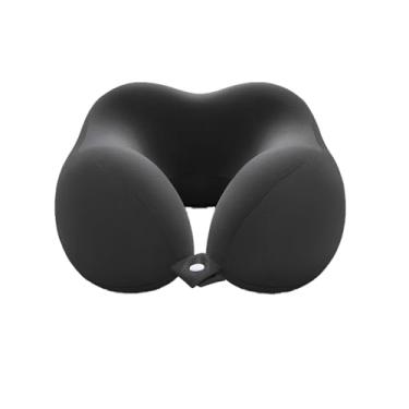 Imagem de Travesseiro De Pescoço De Viagem, Travesseiros De Viagem Para Avião Para Dormir, Travesseiro De Pescoço De Espuma De Memória Em Forma De U Para Descanso Para Dormir, Carro De Avião E Uso (Color:black)