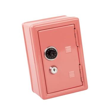 Imagem de harayaa Mini Cofre de Leve e Decorativo em Formato de Porquinho para Guardar Objetos de Papelaria, Joias e Bonecas na Sala de Estar, Rosa Vermelha