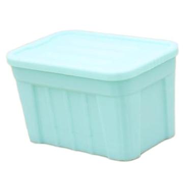 Imagem de TTETTZ Organizador de enfeites em miniatura na escala 1/12 com tampa para acessórios de maquetes de cenários, Verde