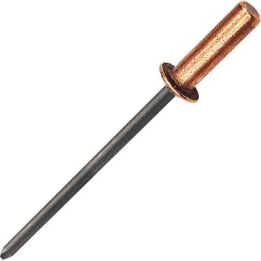 Imagem de Kit de rebites pop de extremidade fechada de 60 peças, 1/20.3 cm x 1/4,23/162.6 cm, 7/40.6 cm 3 tamanhos (20 cada) - Cabeça de cúpula de cobre com mandril de aço, rebites cegos selados (3,2 x 6,5,9,11