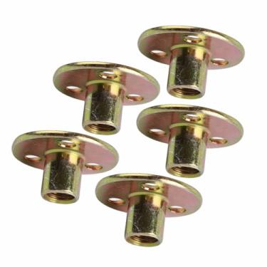 Imagem de Cryfokt Porca de Flange Durável de Ferro Galvanizado Com 3 Furos para Fixação de Móveis M6 M8 M10, Pacote de 5 para Entusiastas de DIY (M10)