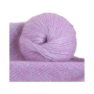 Imagem de Fio De Lã Mohair Brilhante Em Pacote Grande De 250g, Colorido Com Glit