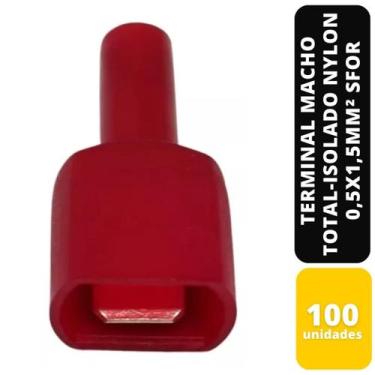 Imagem de KIT C/100 TERMINAL MACHO TOTAL-ISOL NYLON 0,5x1,5MM² SFOR - SFORPLAST
