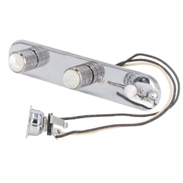 Imagem de Cryfokt Placa de Controle de Guitarra Totalmente Carregada, Pré-fio, Placa de Interruptor de 3 Vias Com Chicote para Gravação de Música Telecaster, Cor Dourada (Prata)