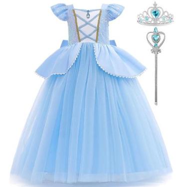 Imagem de Vestido de Princesa Cinderela Disney para Meninas - Fantasia para Fest