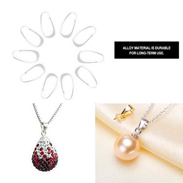 Imagem de Generic 300 Unidades de Liga Durável 3 Cores Descobertas de Joias de Pressão para Brinco Colar Pulseira Joias Fazendo Artesanato (Prata)