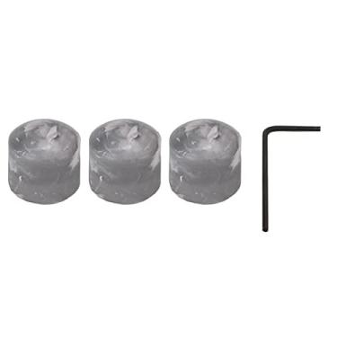 Imagem de Controlador de potenciômetro de corda de botão de guitarra elétrica conjunto de 3 unidades com chave para baixo elétrico acessórios de controle de volume de tom de fácil ajuste (Cinza)